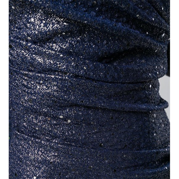 NEW Talbot Runhof Mermaid Sequin Gown Off The Shoulder Metallic Maxi Dress 4 - Picture 5 of 9